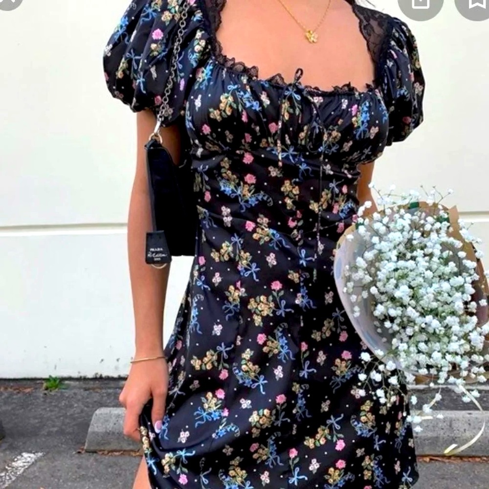 For Love and Lemons A-Line Black Dress
